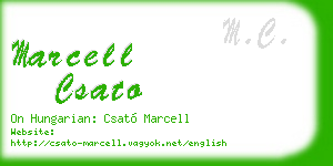 marcell csato business card